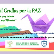Afiche Mil grullas por la PAZ