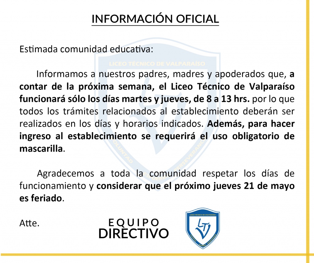 LTV funcionará sólo martes y jueves a contar de próxima semana